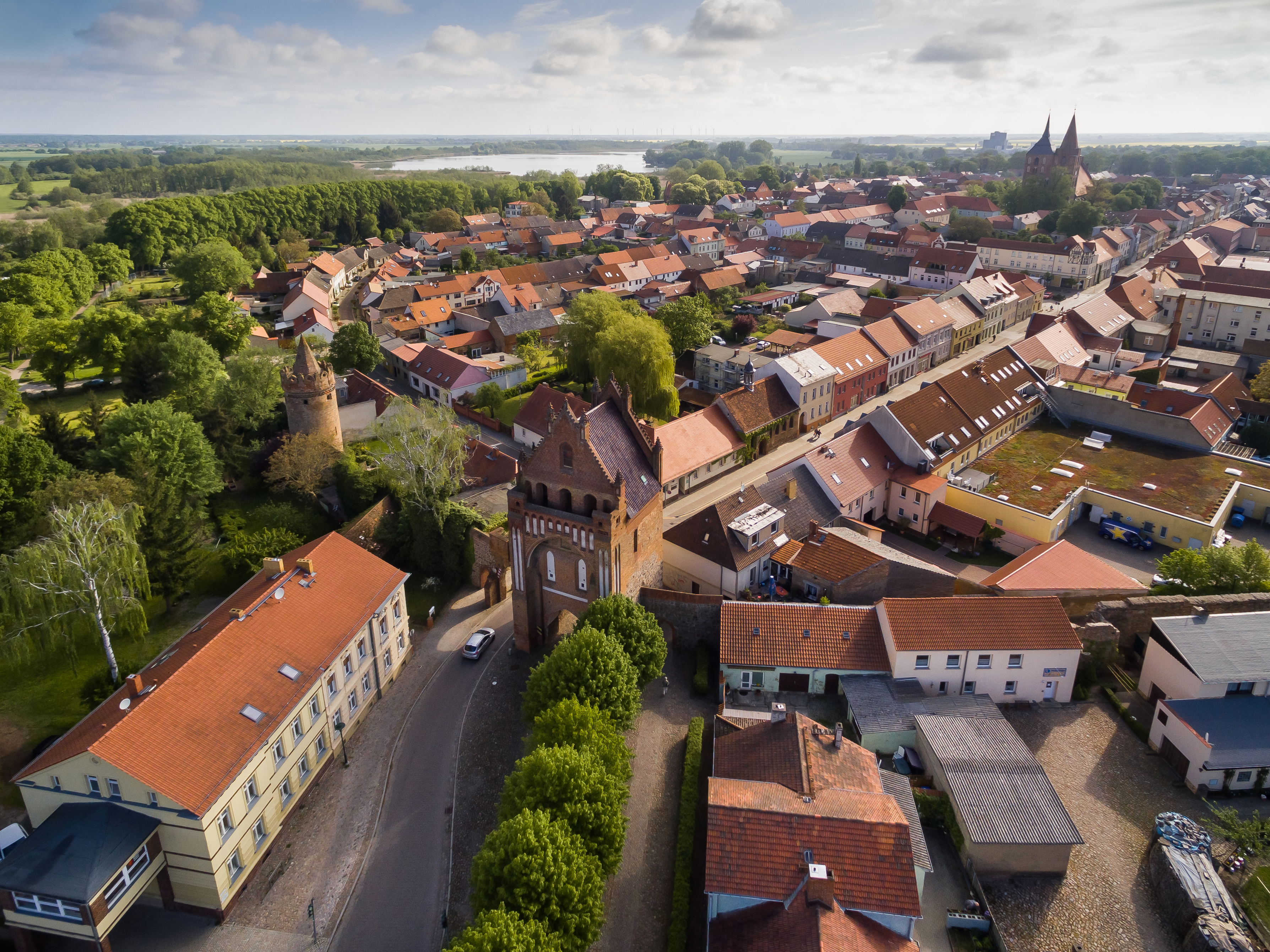 Luftaufnahme der Altstadt Gransee